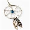 [R4560] - Turquoise 'Heaven' Artisanal Silver Pendant - 35x20 Mm (dreamcatcher)