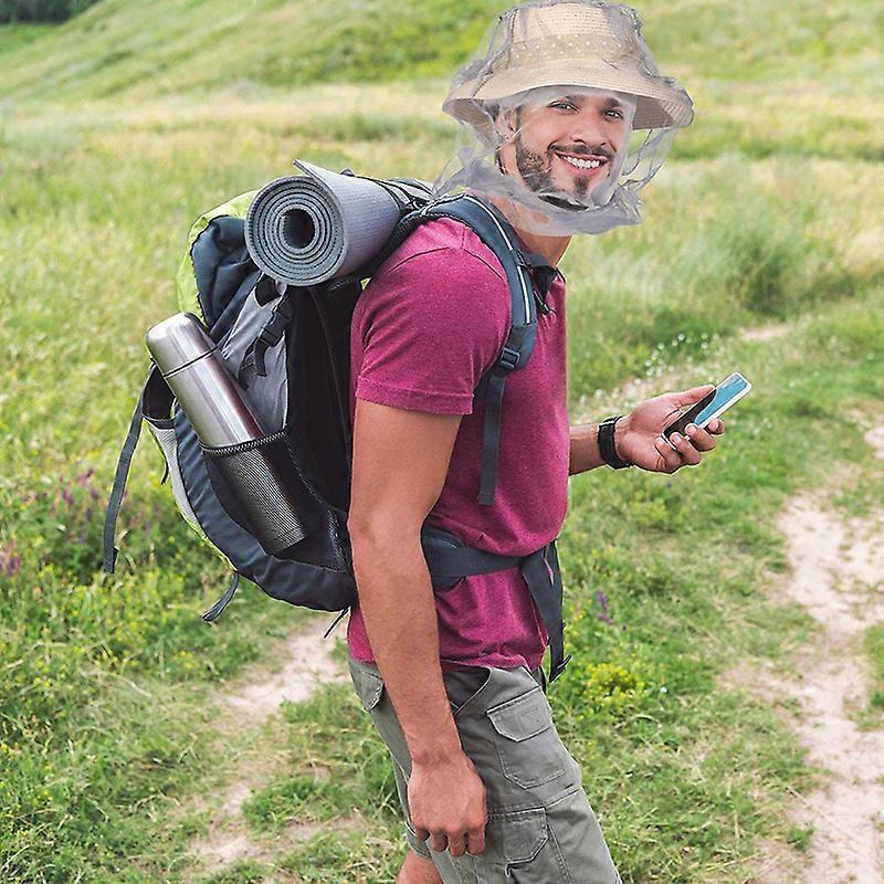 20Pcs Outdoor Fishing Hat Anti Mosquito And Insect Bite Mesh Hat Protects Head And Face Camping Travel Hat Durable Protective Tool