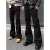 Men's Retro Black Bell Bottom Tall Soft Jeans