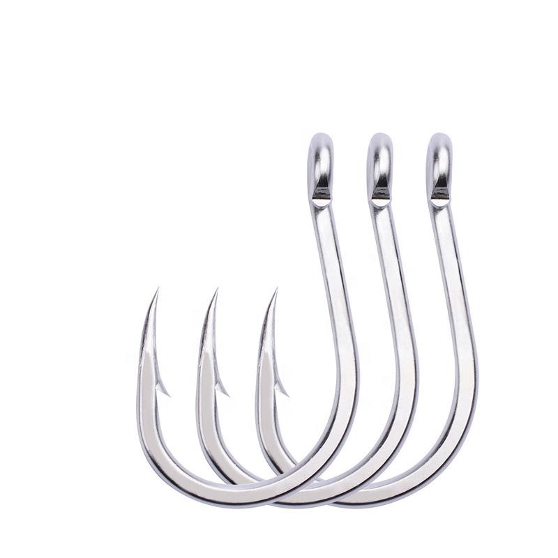 Japanese 100pcs/lot SS Barbed Jig Hooks Sea Saltwater Assist Fish Hook