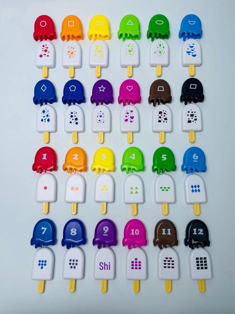 Монтессори Игрушка для сопоставления слов и цветов «Эскимо» для раннего развития