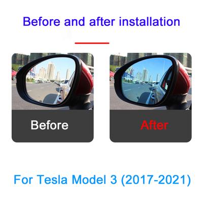 Для Tesla Model 3 Зеркало Окно Антибликовое Автомобильное Зеркало Заднего Вида Защитное Водонепроницаемое Защищенное от Дождя Защищенное от Запотевания HD Линза Синего Света