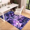 1PC Custom Name Purple Butterflies Roses Theme Floor Mat Ideal for Living Room, Game Rooms, Office, Bedroom,Floor Mat Playful Design