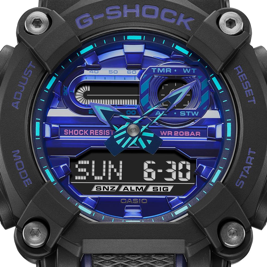 Casio Men's Resin 200M Water Resistant Analog Shock Resistant Quartz Watch GA-900VB-1A