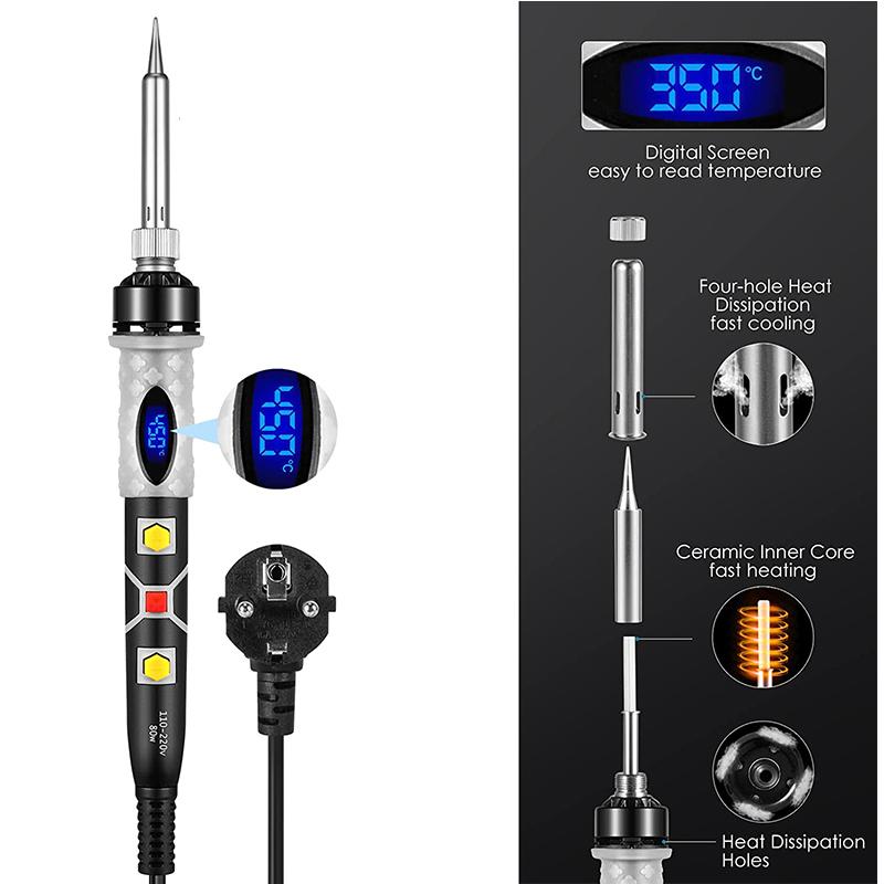 Паяльник 80 Вт, 220 В, 110 В, паяльные сварочные инструменты с выключателем