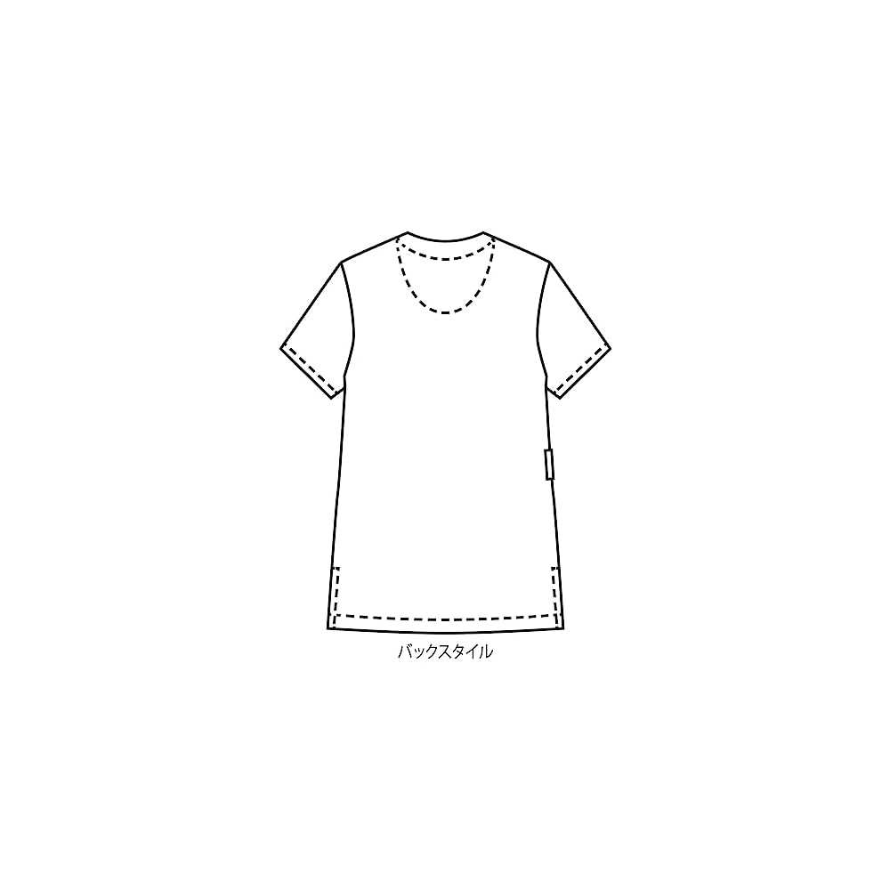 Anfamié moz logo scrub, smooth, stretchy, shoulder snap, wrinkle-resistant, for women and men,