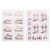 Golden Hot Stamping Sticker Temporary Wedding Bride Stickers Bachelorette Party