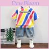 Stylish Boys Summer Outfit Set 2024 Trendy Short Sleeve T-shirt And Shorts For Kids Age 3 To 8 Years