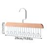 1 /2 Solid Wood 8 Hook Hanger, Underwear, Vest, Tie Multi-Functional Hook, Suitable For Dormitory, Apartment, Bedroom Finishing