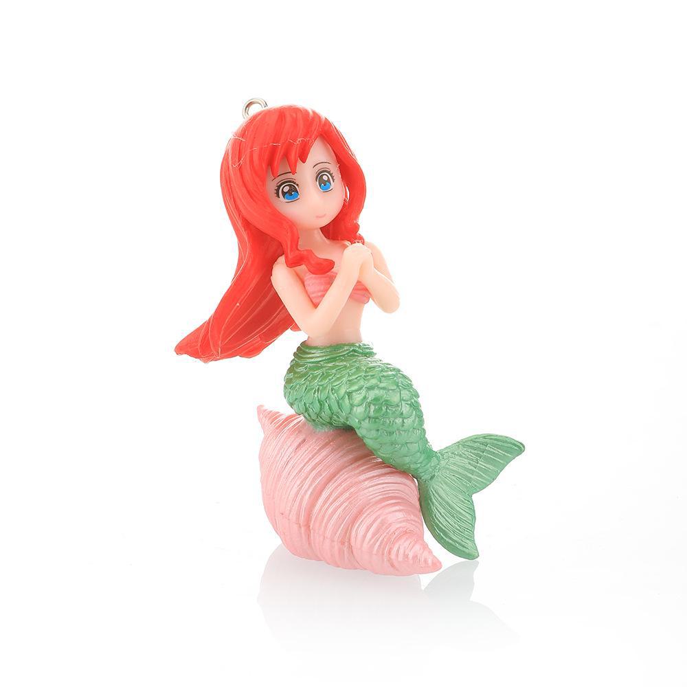 Mermaid Aquarium Décor: Creative Fish Tank Landscape and Bonsai Ornaments with PVC Cartoon Shells