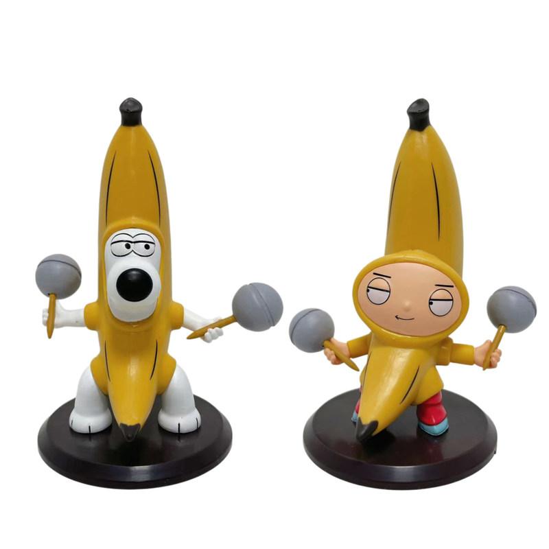 Family Guy Banana Brian Stewie Figurine Model Anime Peripherals Desktop Case Decoration Trendy Toy For Adult Anime Fans