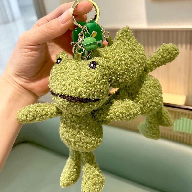 Adorable Cartoon Frog Plush Keychain Cute Key Accessory For Girls Bags