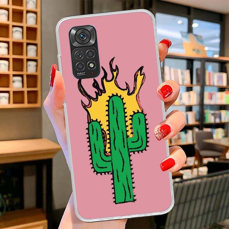 Cactus Vintage Flower Cover Phone Case For Xiaomi Redmi Note 15 14 13 12 11 10 Pro Plus 14S 12S 11S 11T 11E 10S Soft Fundas Shel