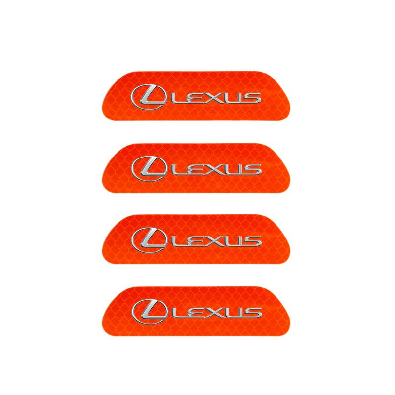 WDM2 2026 Hot Interior Stickers Lexus Car Door Reflective Sticker Night Light Warning Decal For Lexus F SPORT ES RX NX LS UX LM LX GX