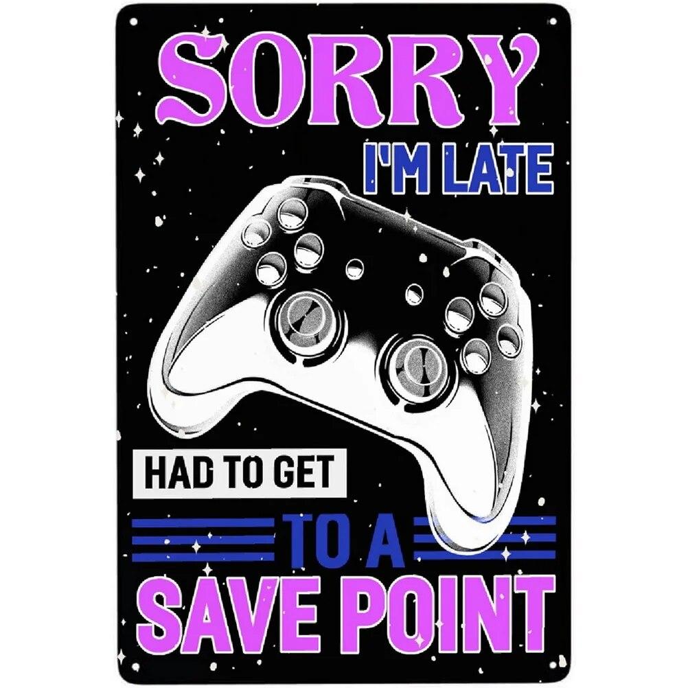 Ретро контроллер, коллекционеры, видеоигры, металлические жестяные знаки, винтажные постеры для игровой комнаты, бара, человека, пещеры, кафе, домашний декор стен, подарок