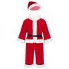 Baby Boys Christmas Santa Claus Costume Outfit Long Sleeves Velvet Top + Trousers Set