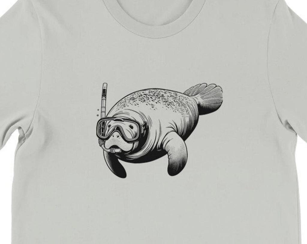 Manatee Sea Explorer Tee , Unisex, Animal Lover Shirt, Funny Animal T-shirt, Gifts For Him, Gifts for Her