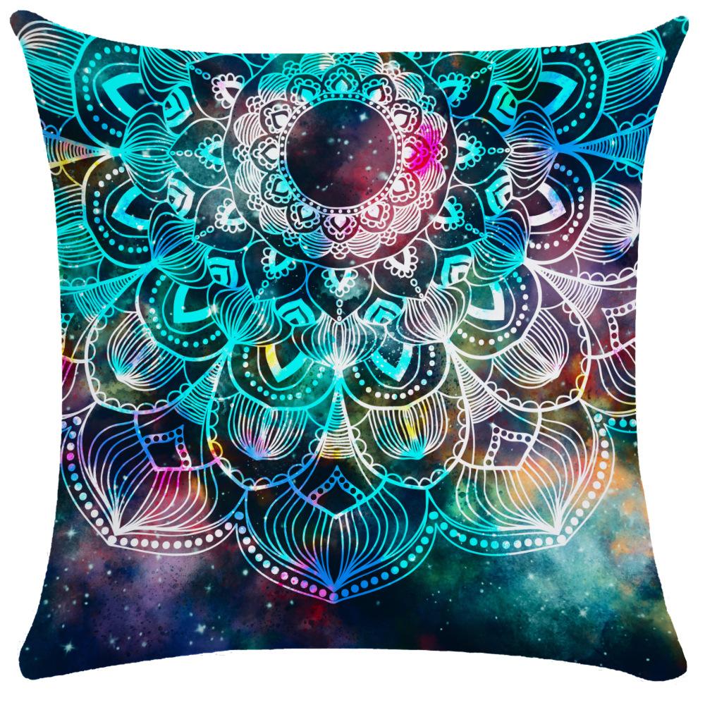 45X45CM Скандинавская акварель Мандала Этнический ветер Звездный полиэстер Наволочка Гостиная Диван Украшение Подушка