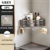 Aluminum Alloy Bathroom Shelves  Punch-free Thickened Tripod Wall-mounted Corner Shelf Bathroom  Accessories Shower Organizer