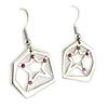 NOA [G0461] - Silver Pink 'Starry Night' Designer Earrings