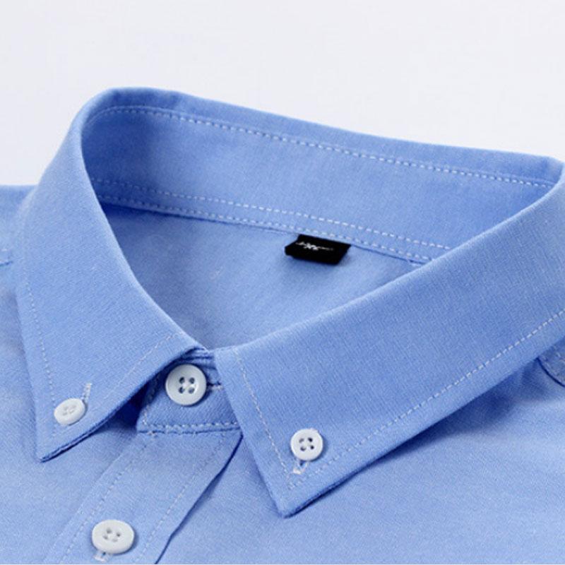 100% хлопок 5XL мужская рубашка с коротким рукавом Оксфорд Летняя высокое качество с карманами повседневная одежда свободная дышащая приталенная