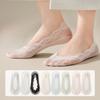 Women's Summer Thin Solid Color Lace Shallow Mouth Anti Slip and Non Heel Drop Invisible Socks