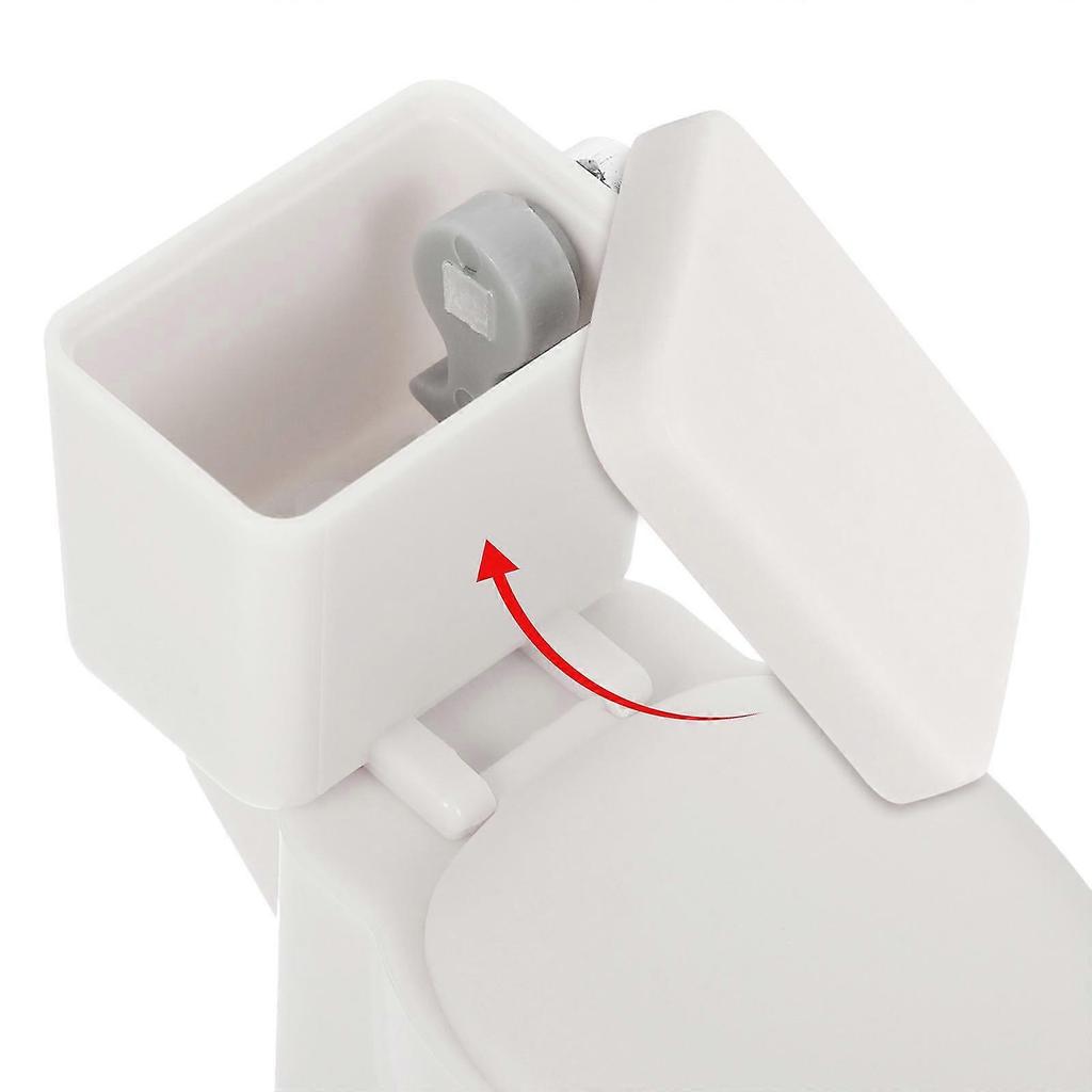 Dollhouse Toilet Mini Flushing Toilet Toy Dollhouse Miniature Bathroom Toilet