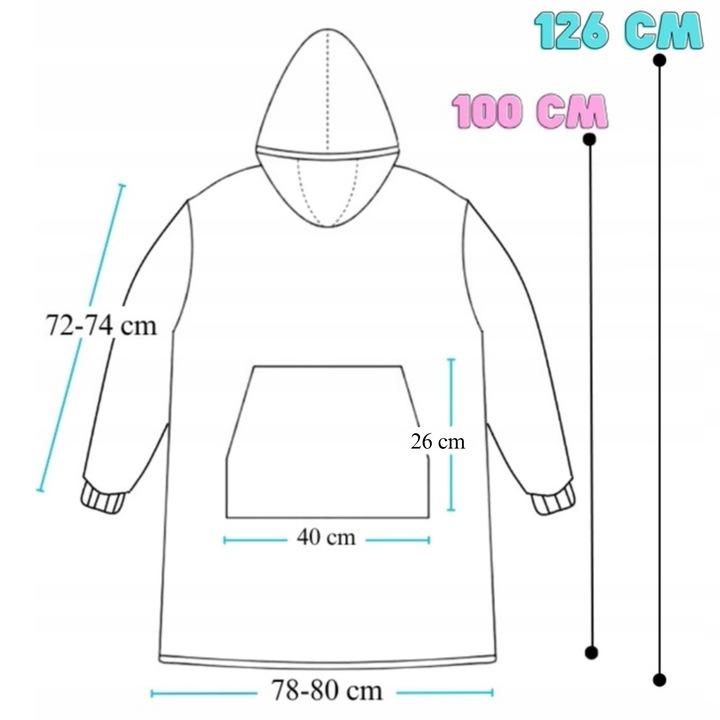 Koc Bluza Oversize Ciepła Gruba Kocobluza 2W1 Xxl Kotki Futrzak [Kb-W1]