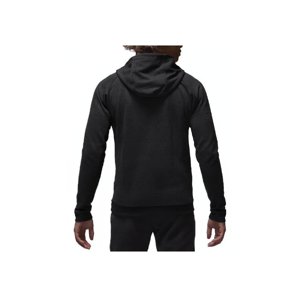 Jordan Dri-FIT Sport Full Pattern Logo Hoodie With Double Zip Design Men Sweatshirt Black FD8119-010