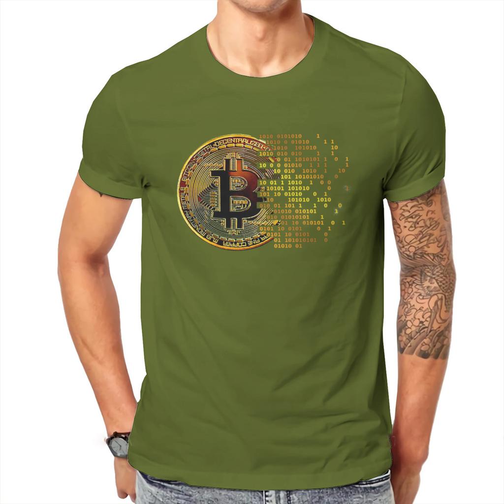 Криптовалюта I Love Bitcoin Art Футболка Классические футболки унисекс с графикой Свободная хлопковая футболка с круглым вырезом
