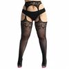 Fashion Woman Girls Lolita Ultra Thin Elastic Stockings with Non-slip Silicone Female Sexy High Over The Knee Gothic Stocking Hosiery Black Plus Size