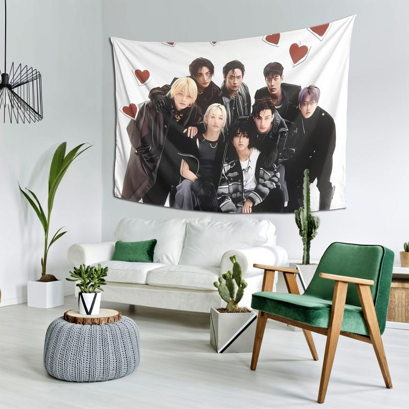 VIKAMA Anime Boy Group Tapestry Stylish Idol Design Perfect For Girly Decor Bedroom Wall Styling and Photo Backdrops