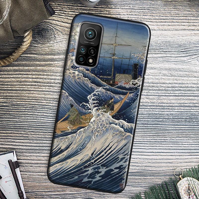 Японский паб Волна Аниме Арт Чехол для Xiaomi 14 Ultra 15 13 11T 12T 13T 14T Pro POCO X7 X6 Pro X3 X5 M6 F5 F6 Pro