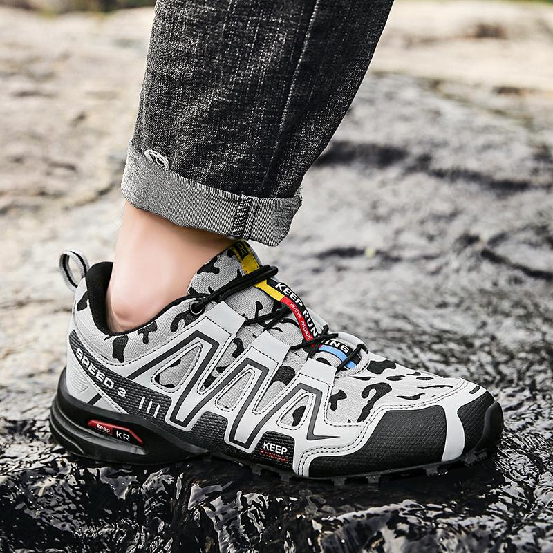Мужская походная обувь для бега по пересеченной местности, сетчатые дышащие кроссовки для тренировок, большой размер 39-47, повседневная спортивная обувь
