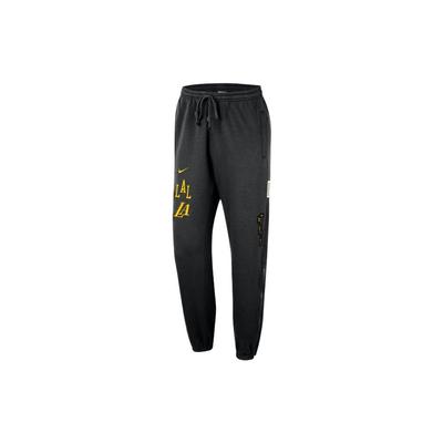 Мужские трикотажные брюки для бега на шнуровке с принтом НБА Лос-Анджелес Лейкерс, черные DZ0084-010