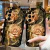 Phone Case: 2D Flat Samsung Galaxy A34 A35 S20 S22 S21 FE Plus Ultra Protective Case, Black Gold Champagne Rose, Christmas Halloween Gift