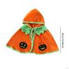 Детский тыквенный плащ с капюшоном, пончо, костюм на Хэллоуин, милый, ролевые игры, косплей