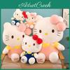 Очаровательная плюшевая игрушка Hello Kitty, милая кукла-кошка, мягкая, для объятий, чучело животного, подарок