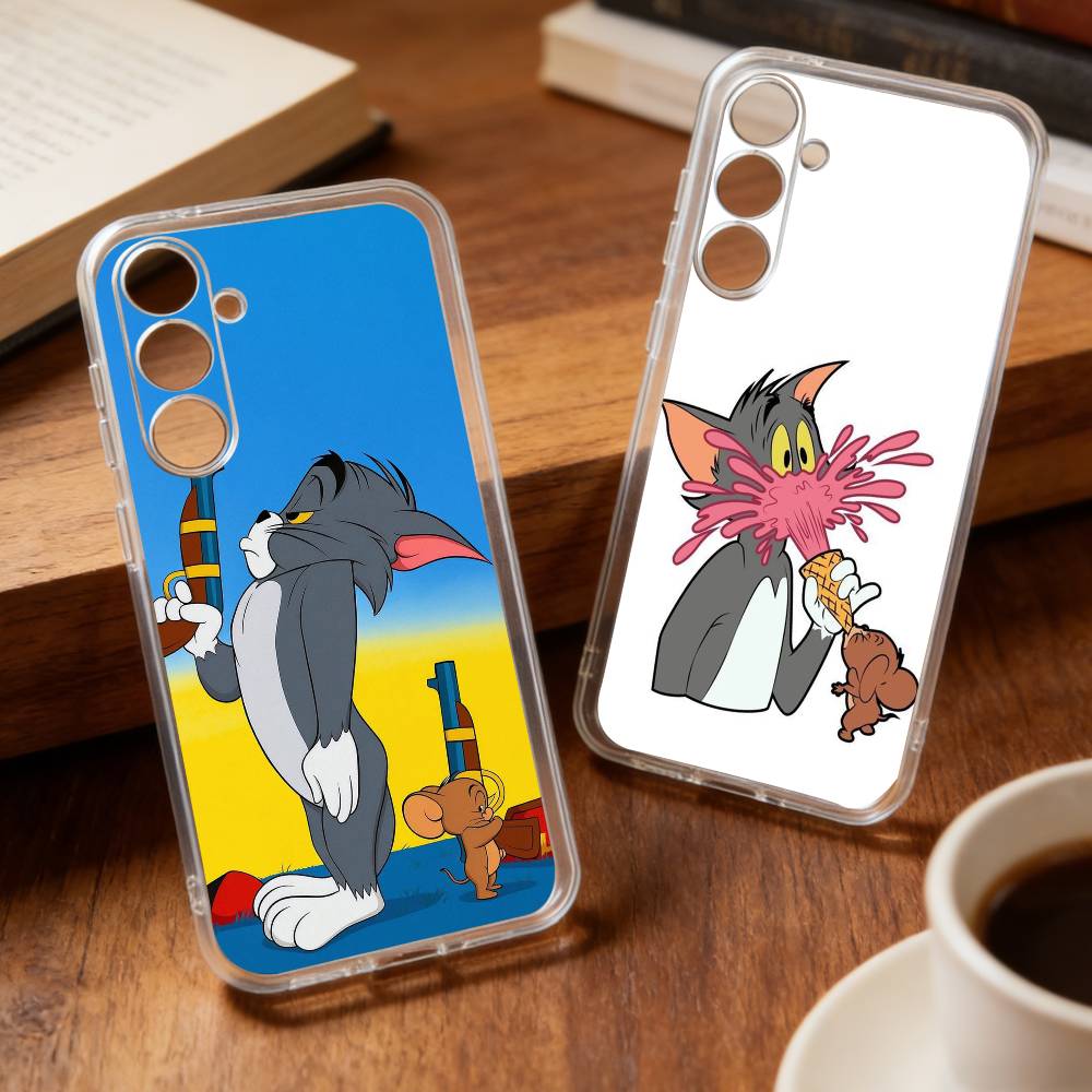 F-Смешной TomS Мультяшный J-JerryS Чехол для телефона Для Samsung S30,23,21,22,20, FE lite,S10,9,8,7 PIus Note20ultra Мягкий Прозрачный
