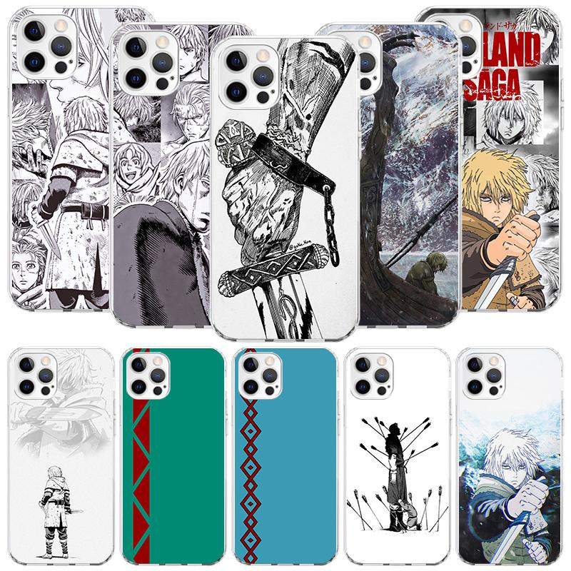 Vinland Saga Phone Case For Apple iPhone 17 Air 16 15 Plus 14 + 13 Mini 12 11 Pro Max 7 8 SE 16Max Soft Shell Cover Coque 17 Air
