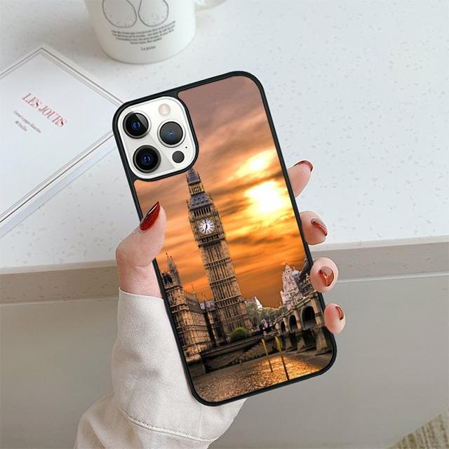 Чехол для телефона London Eye Eiffel Tower Big Ben Для iPhone 17 Air 14 15 16 13 12 Чехол Для Apple Pro Max 6S Plus