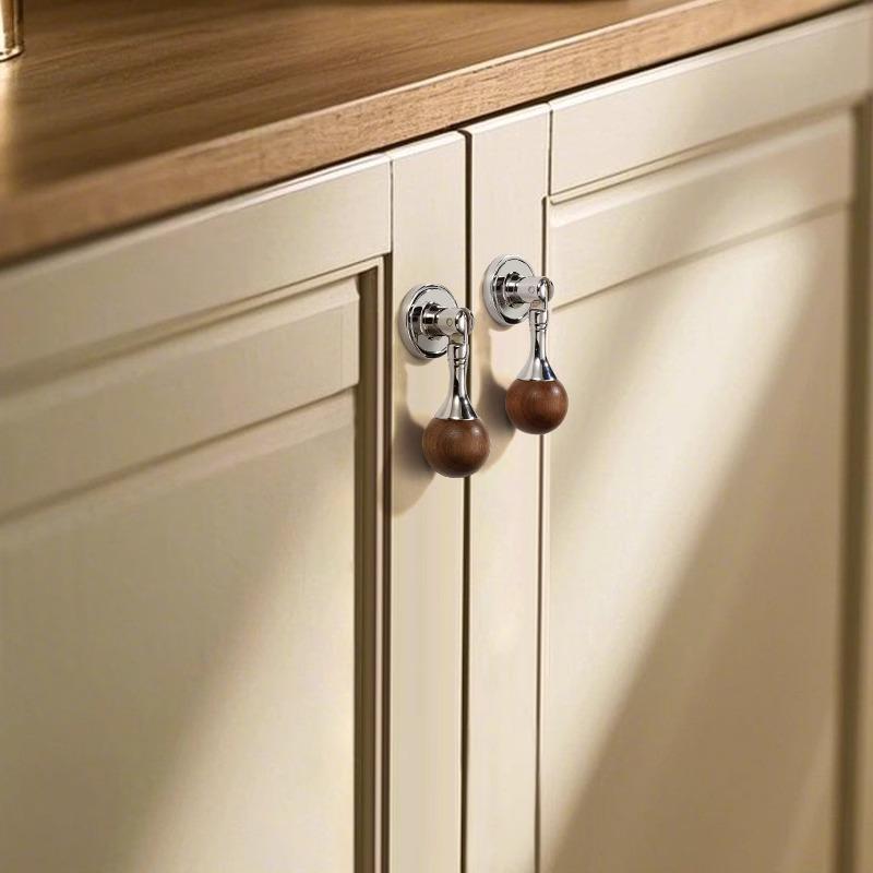 Французская роскошь, Ручка для дверцы шкафа, Дверца гардероба, Ящик, Античный стиль, Дерево грецкого ореха, Круглый шар, Новый китайский стиль, Подвесная маленькая ручка