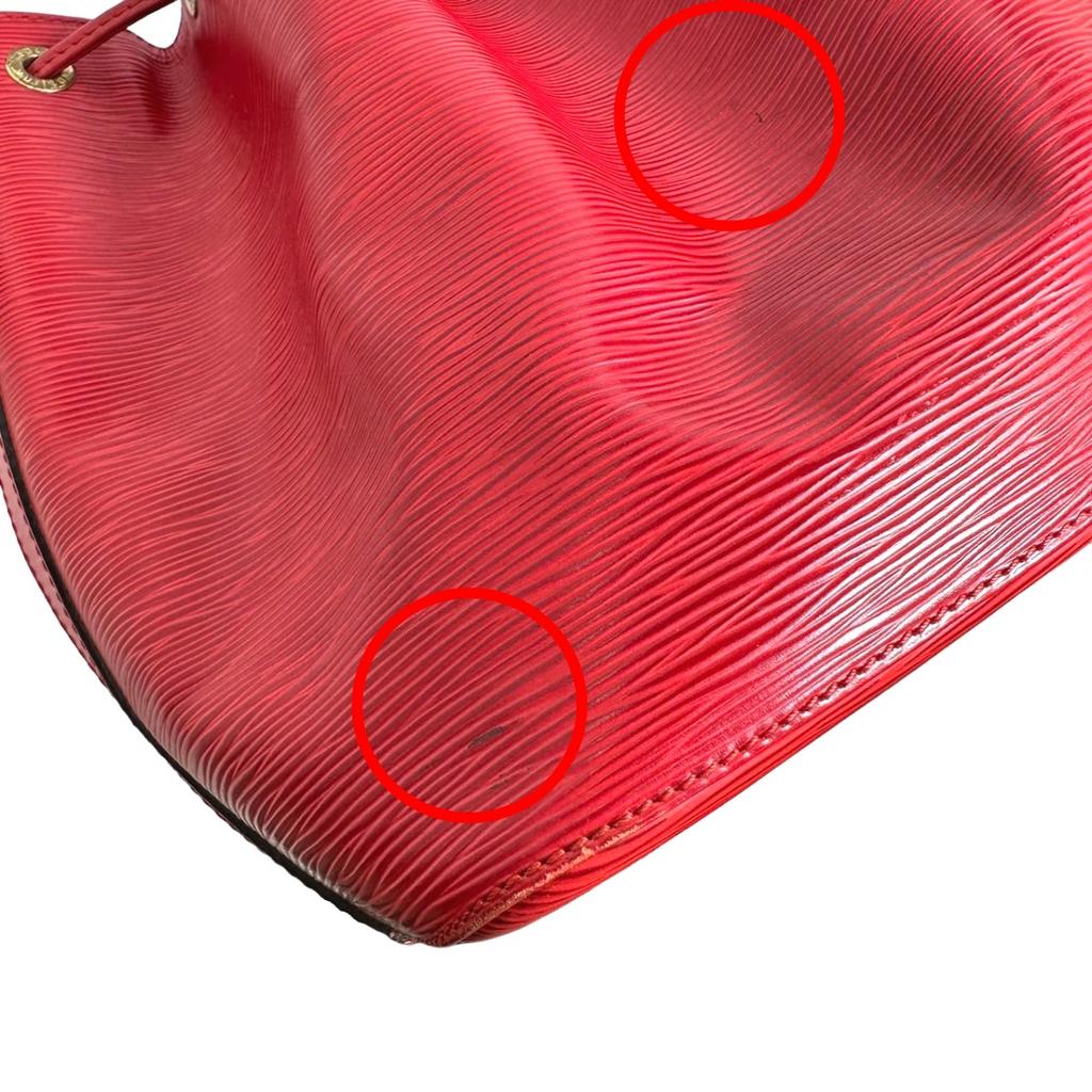 LOUIS VUITTON Epi Drawstring type Shoulder Bag Epi Leather Castarian red M44107 Used