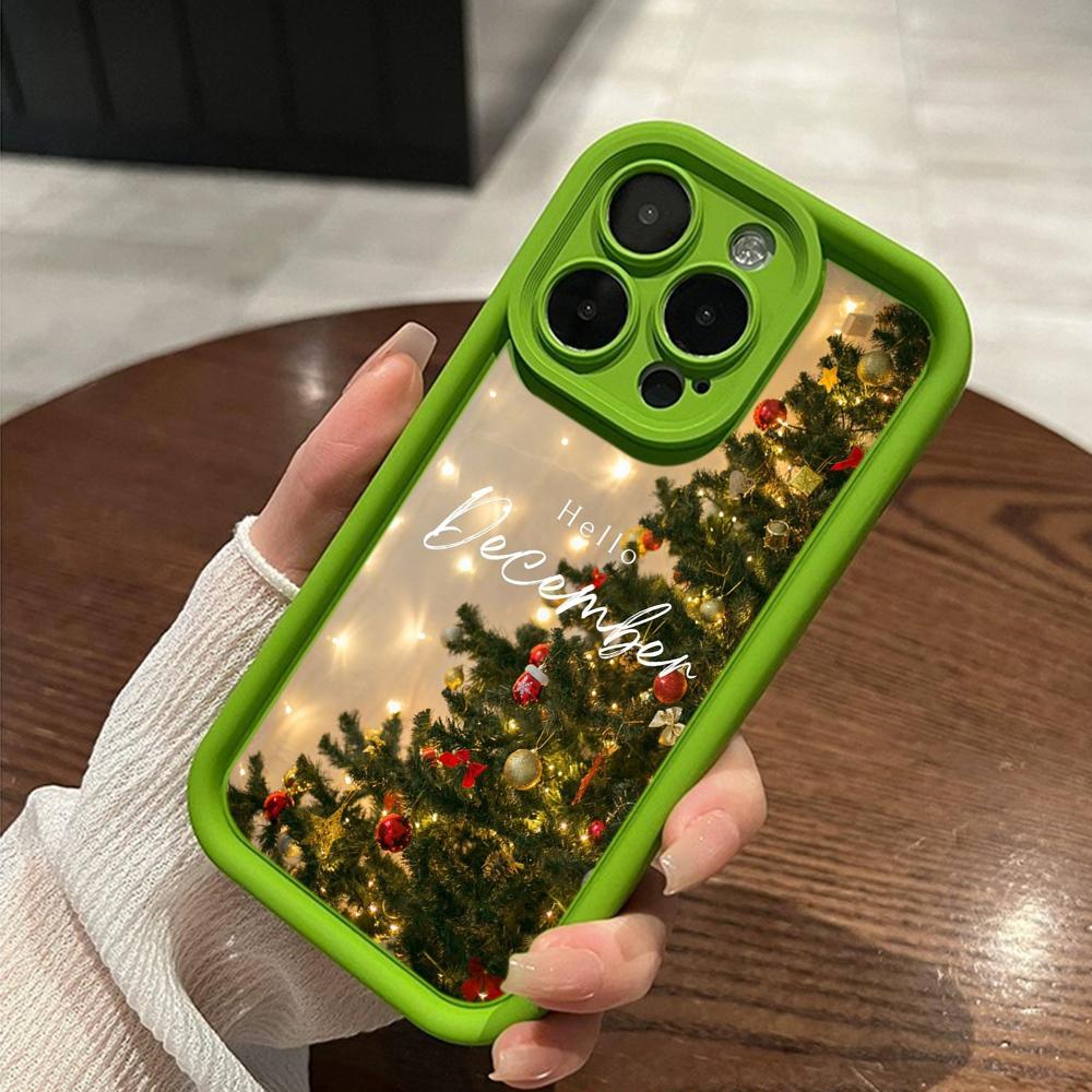 Чехлы для телефонов Ae117 Merry Christmas Happy New Year для iPhone 16 14 13 11 Pro Max 15 7 8 Plus 12 mini XR XS Max Angel Eye Ladder Protective Cover