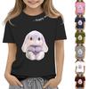 Children's Fashion Casual Short Sleeve Easter Bunny Printed Round Neck Short Sleeve T-Shirt Top