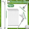 Hushee 10 Pcs Metal Golf Cocktail Stirrers Swizzle Stir Sticks 7.87 Inch Reble Drink Stirrer Sticks Party Decorations Golf Party Clubhouse and Outing