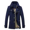Spring And Autumn Men 'S Pure Cotton Mid -Length Plus Size Casual Trench Coat Parka