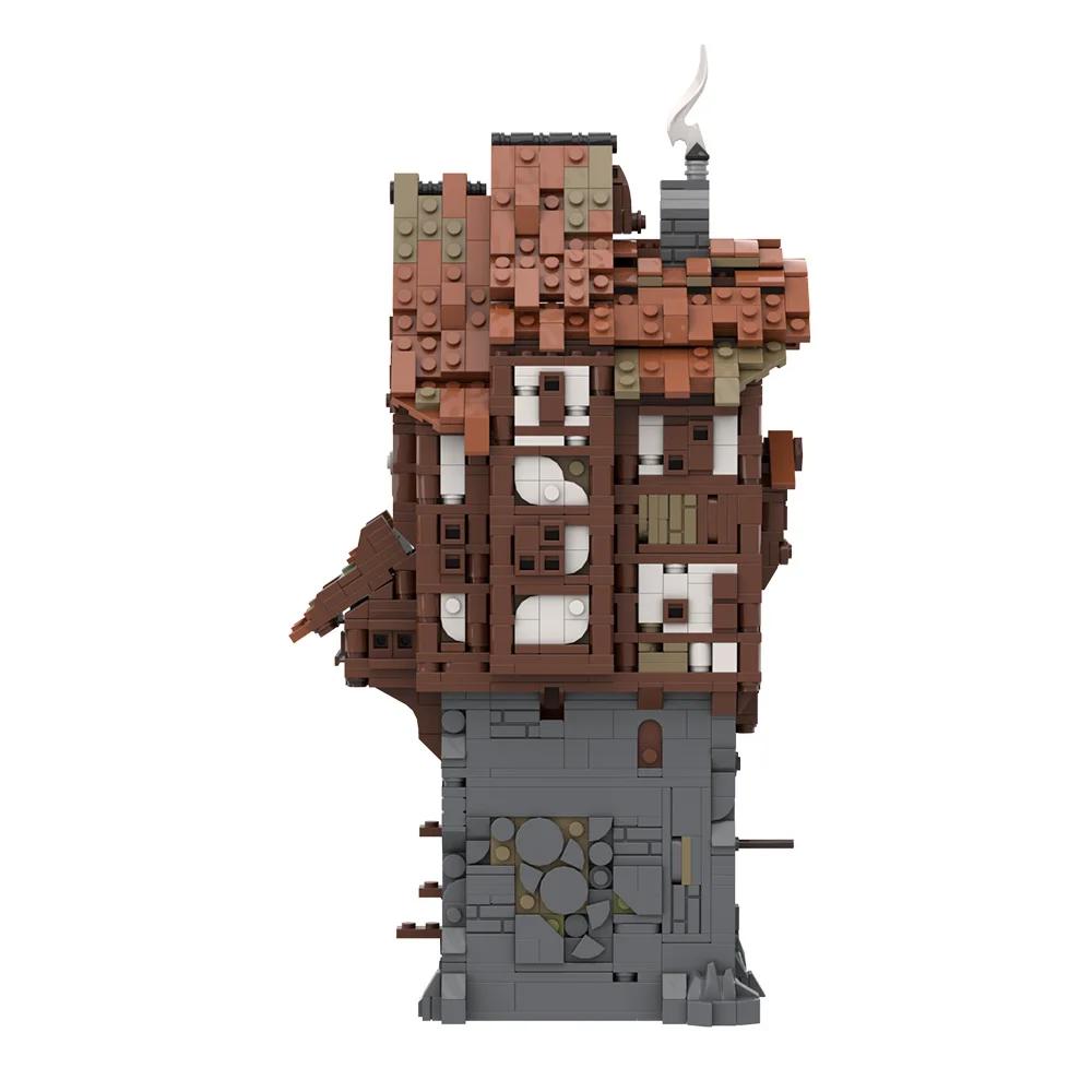 MOC Средневековая Безымянная Деревня Строительный Блок Игрушка