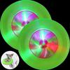 2 Pieces Flashlight Led Dog Disc Puppy Disc Toys Dog Flying Discs With Long-lasting Led Light Multi-colored Flying Dog Disc Toys Puppy Interactive Toy