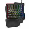 RGB Игровая Клавиатура Одноручная Мини USB Ультратонкая Проводная 35 Клавиш Одноручная Клавиатура с Подсветкой Для Компьютера ПК Ноутбука